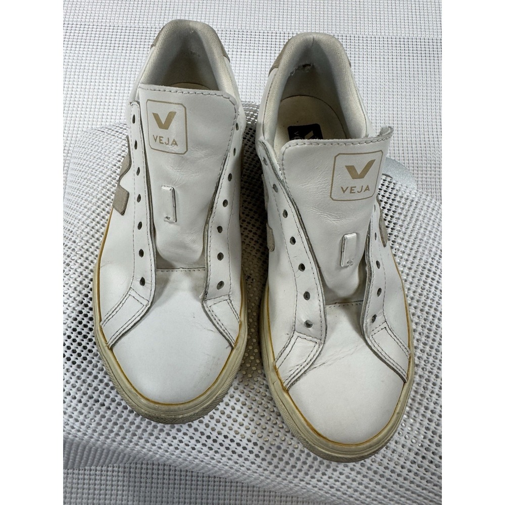 VEJA Esplar White Leather Sneakers Womens US 8 EU 39 Low Top EO0202335 - Picture 14 of 16